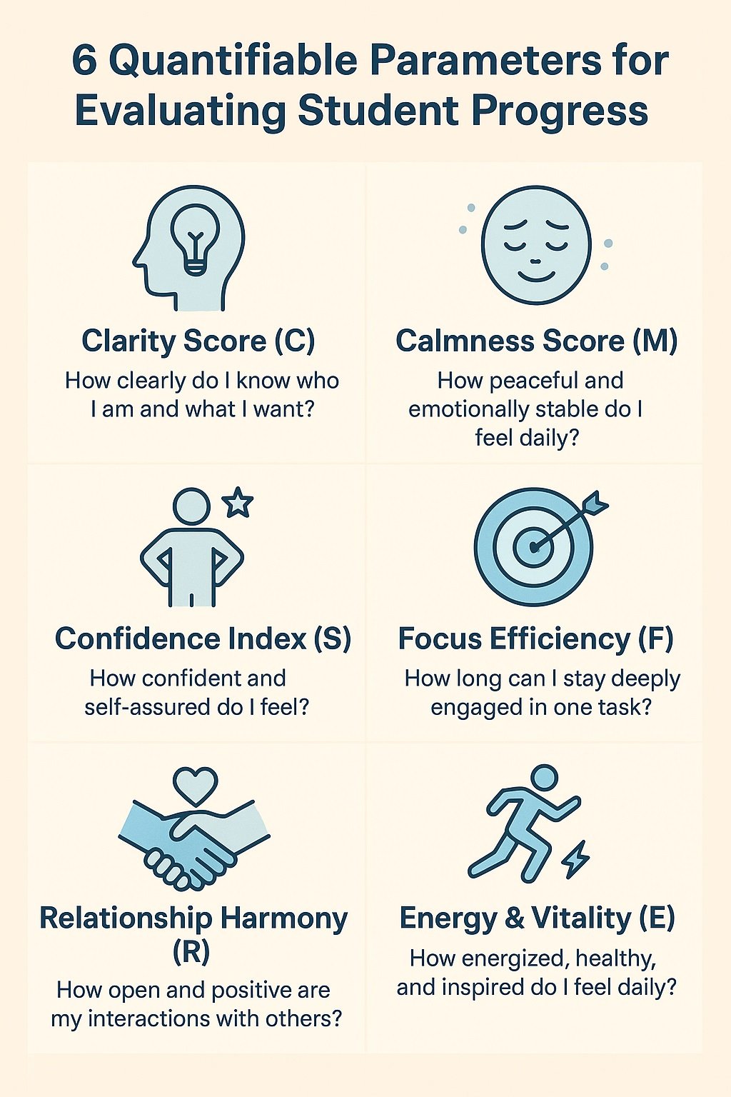 6 Quantifiable Parameters for Evaluating Student Progress